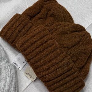 Free People Brown Knit Beanie